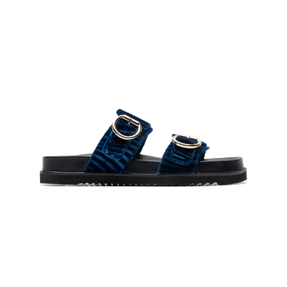 Double Buckle Sandals Bluette