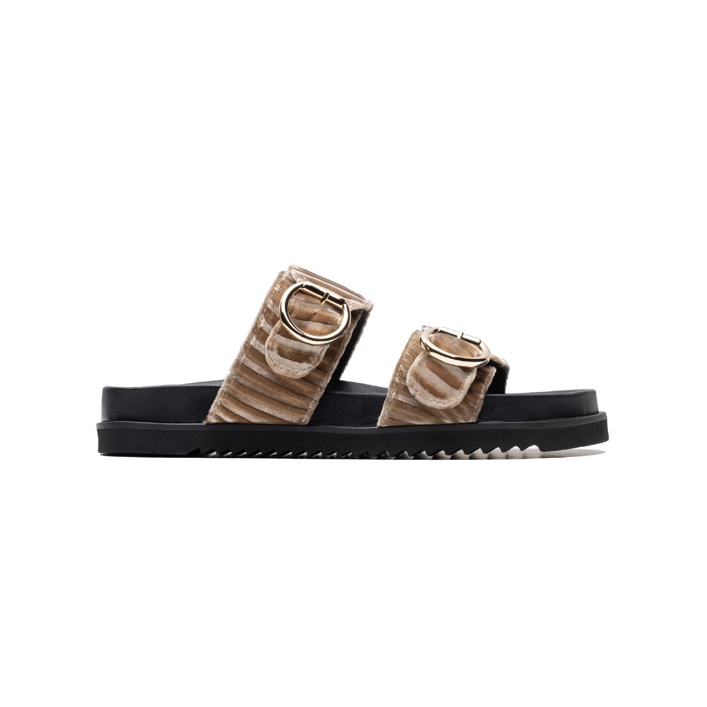 Double Buckle Sandals Biscotto