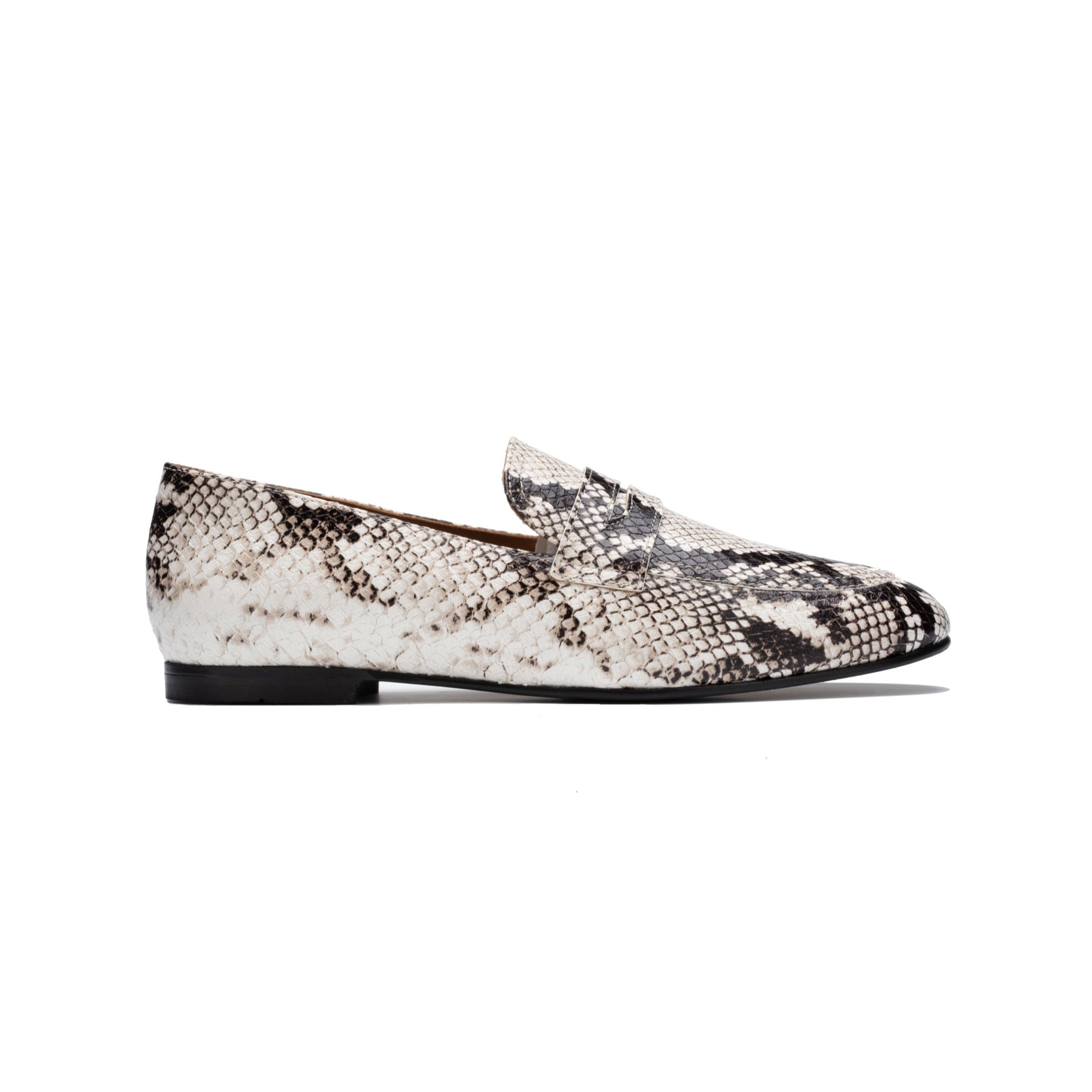 White snakeskin clearance loafers