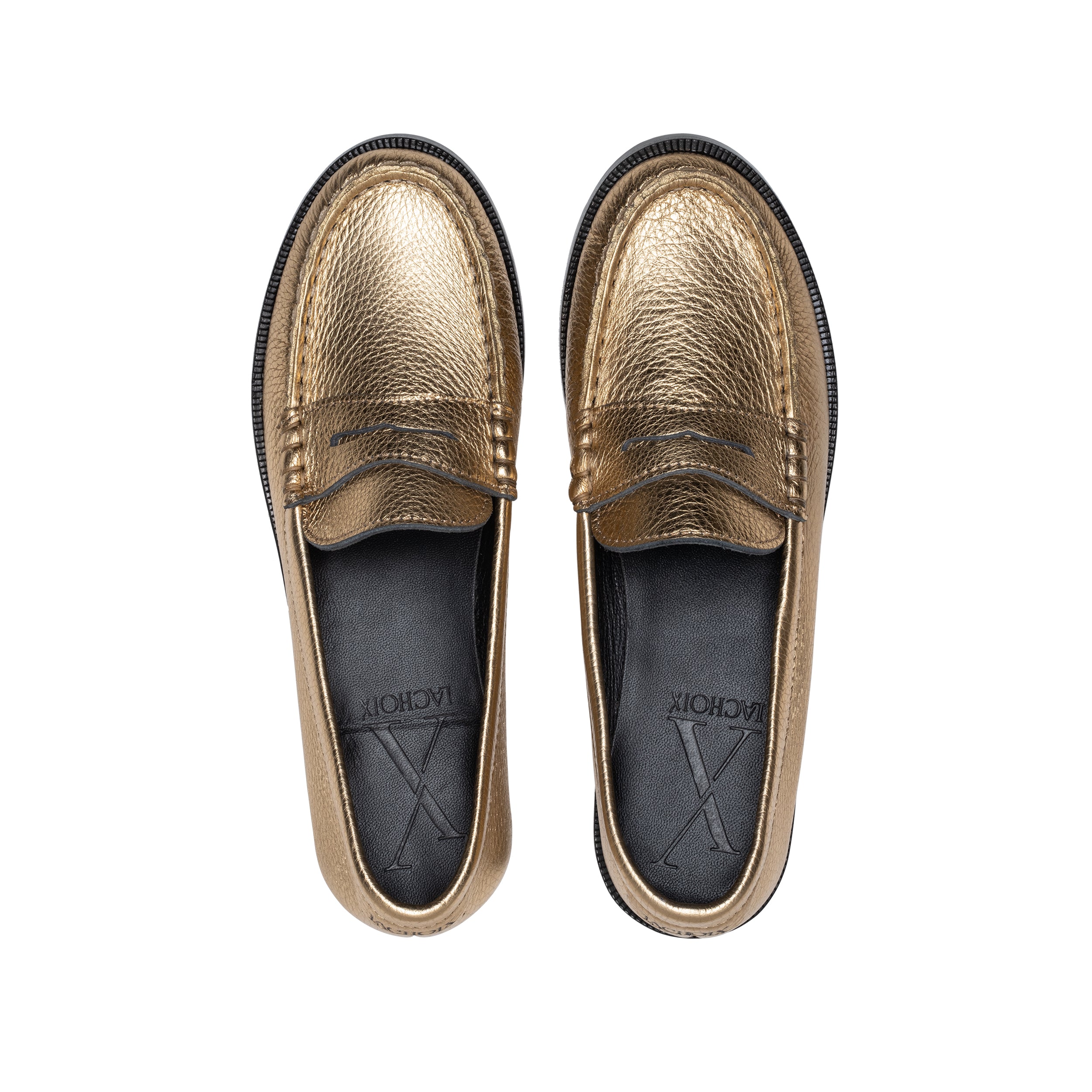 Gold Penny Loafer