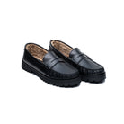 Black Fur Penny Chunky Loafer side