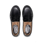 Black Fur Penny Chunky Loafer front